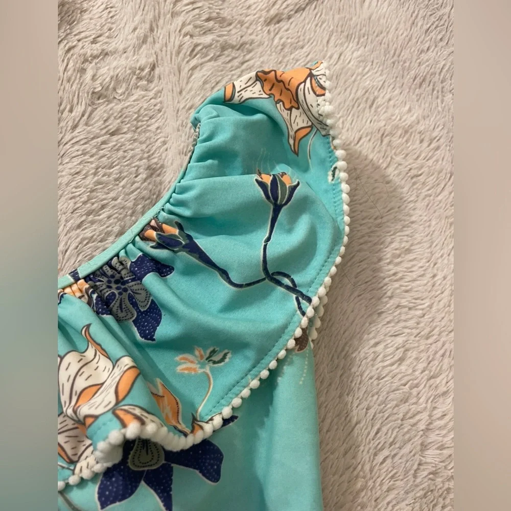 Jessica Simpson Brand Floral Baby Girl One Piece Baby Bathing Suit